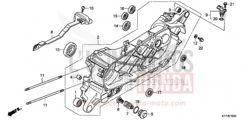 CARTER VILEBREQUIN GAUCHE SH125ADH de 2017